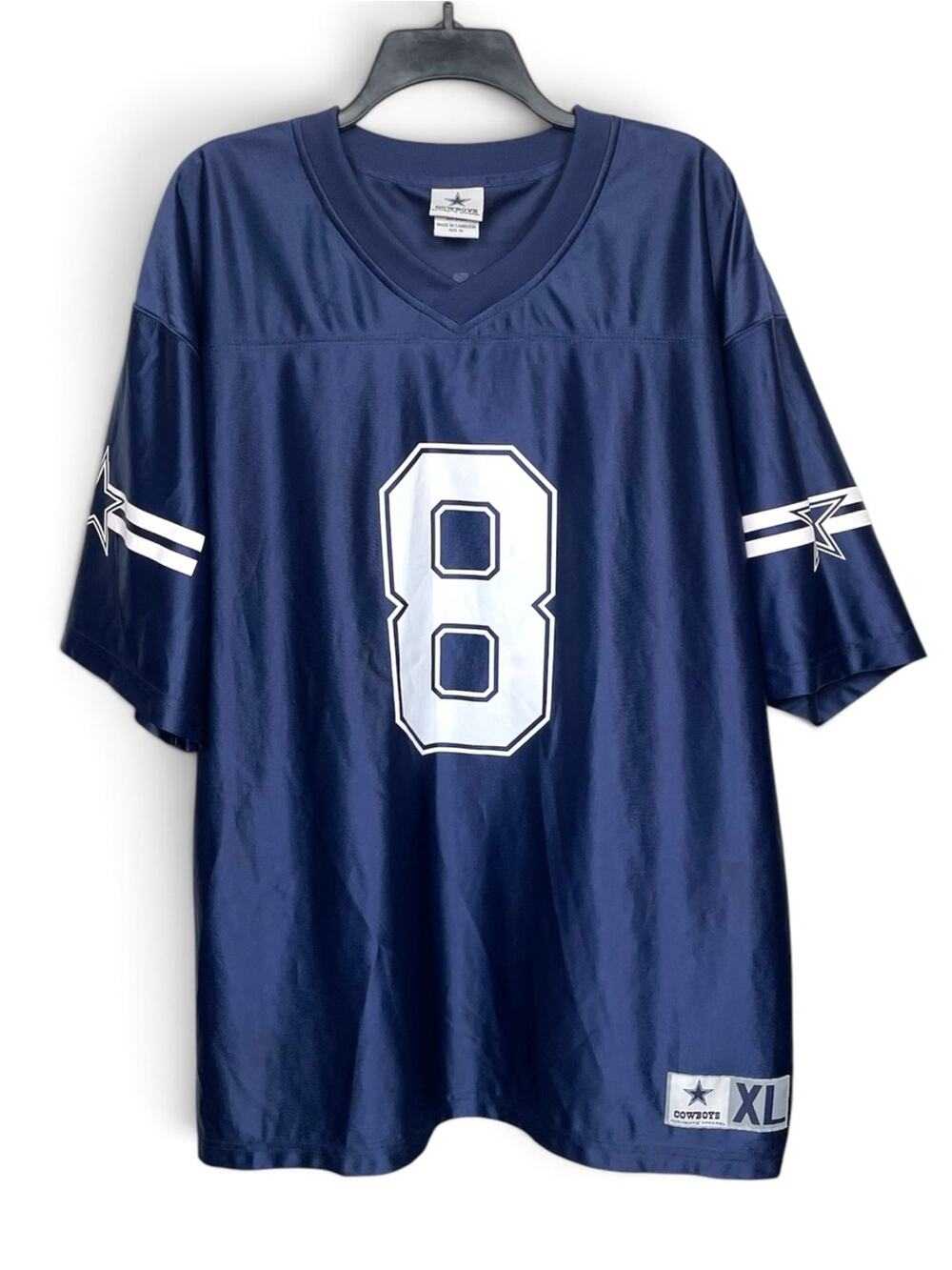 Vintage 90’s Dallas Cowboys Troy Aikman #8 Navy Men's Football Jersey - XL
